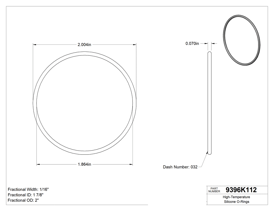 Technical drawing - 9396K112